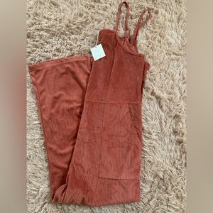 NWT World Market Velour Ribbed Lounge Jumpsuit Size S/M